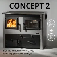 Piec Concept 2 18 kW Ogrzewaj dom, gotuj i piecz na jednym ogniu